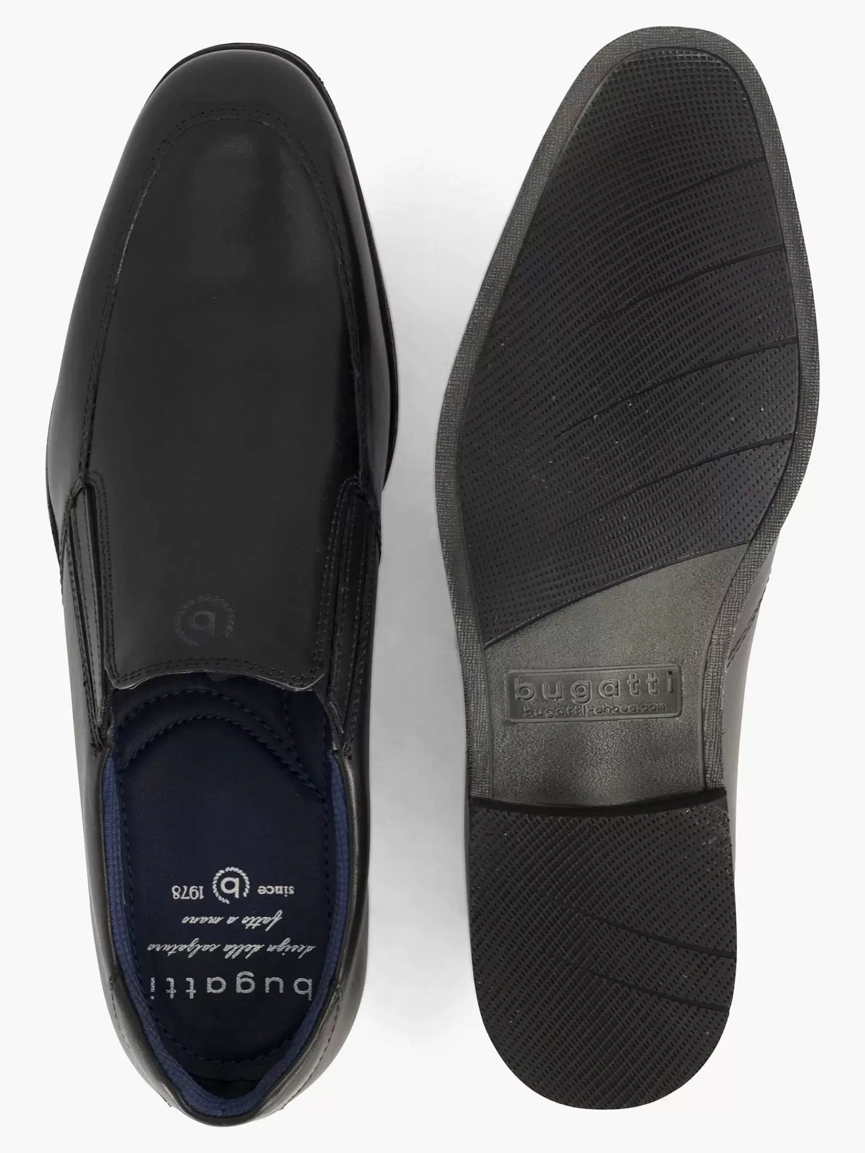 Heren Bugatti Geklede Schoenen-Zwarte Leagro Slipper