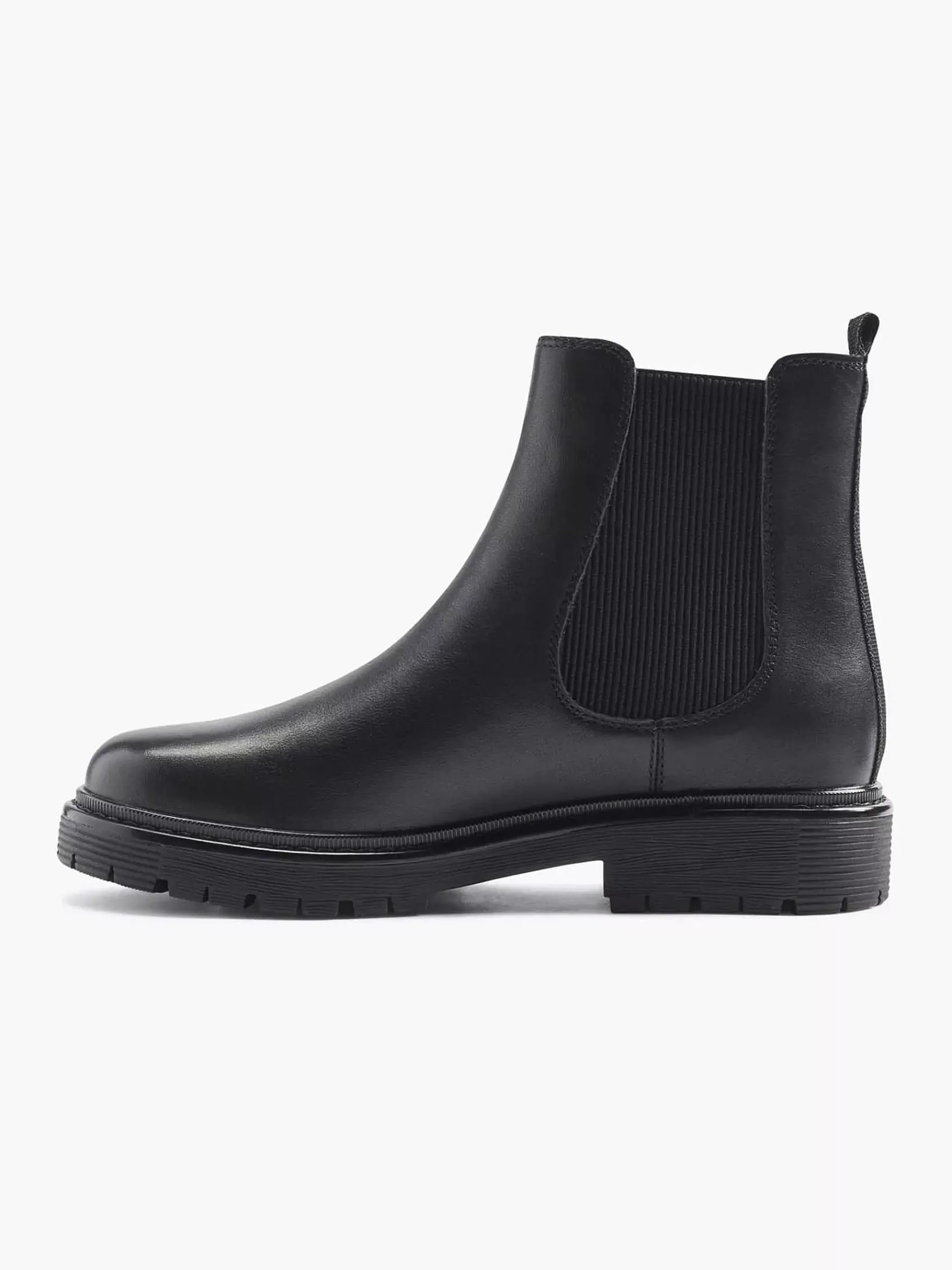 Dames 5th Avenue Enkellaarzen & Boots-Zwarte Leren Chelsea Boot