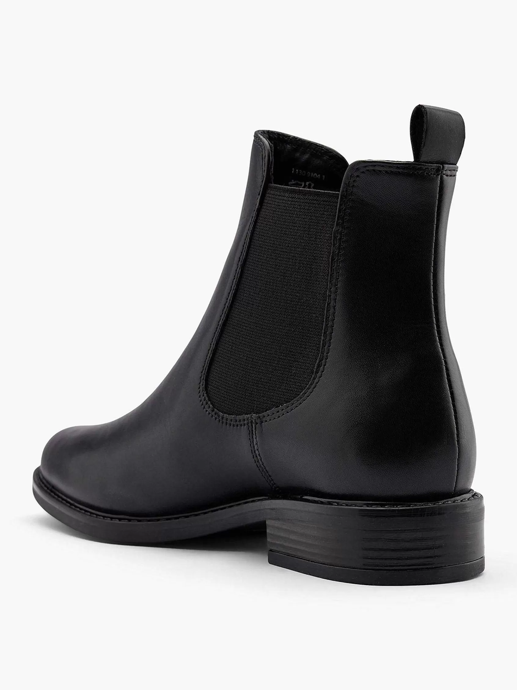 Dames 5th Avenue Enkellaarzen & Boots-Zwarte Leren Chelsea Boot