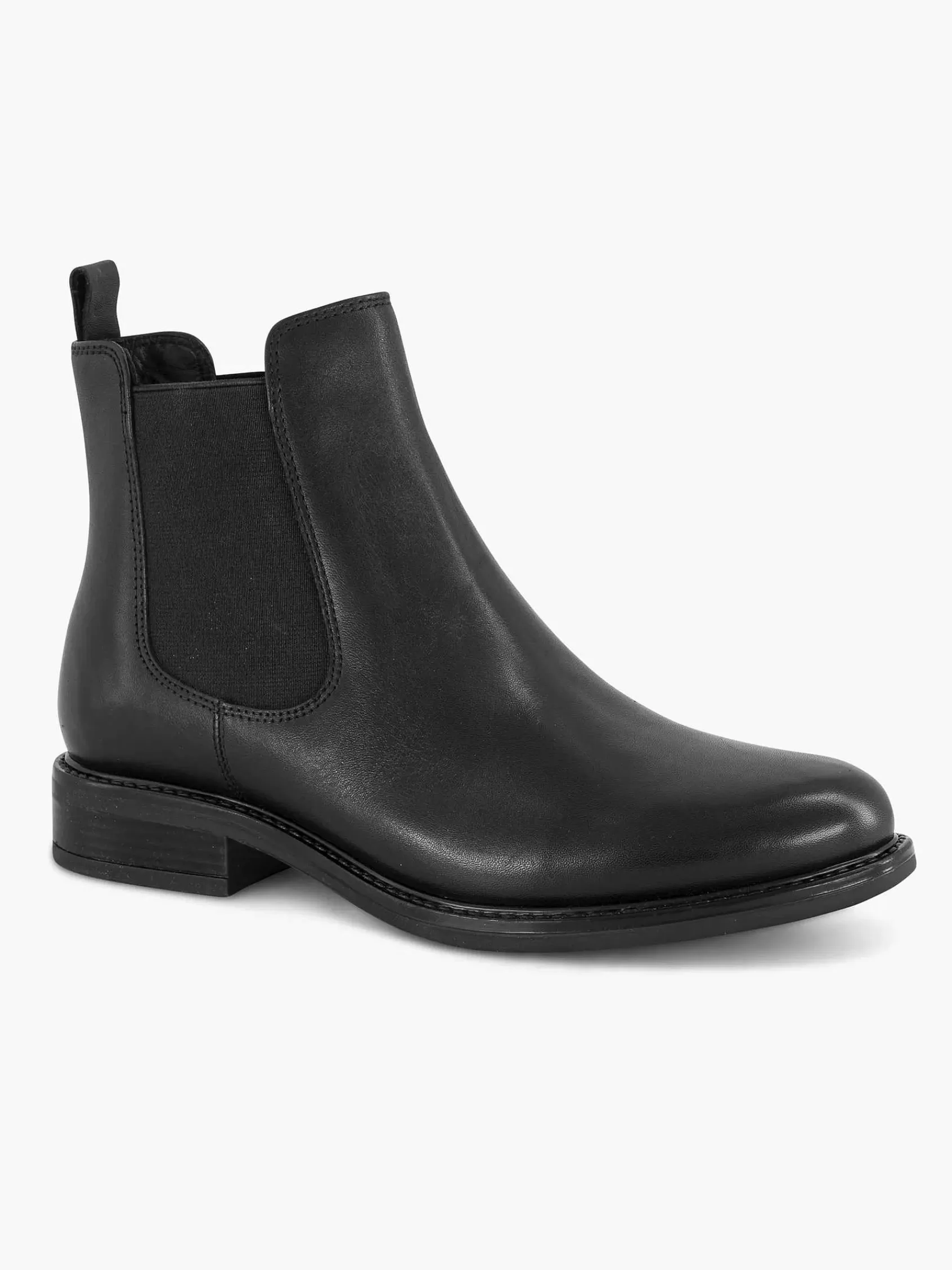 Dames 5th Avenue Enkellaarzen & Boots-Zwarte Leren Chelsea Boot