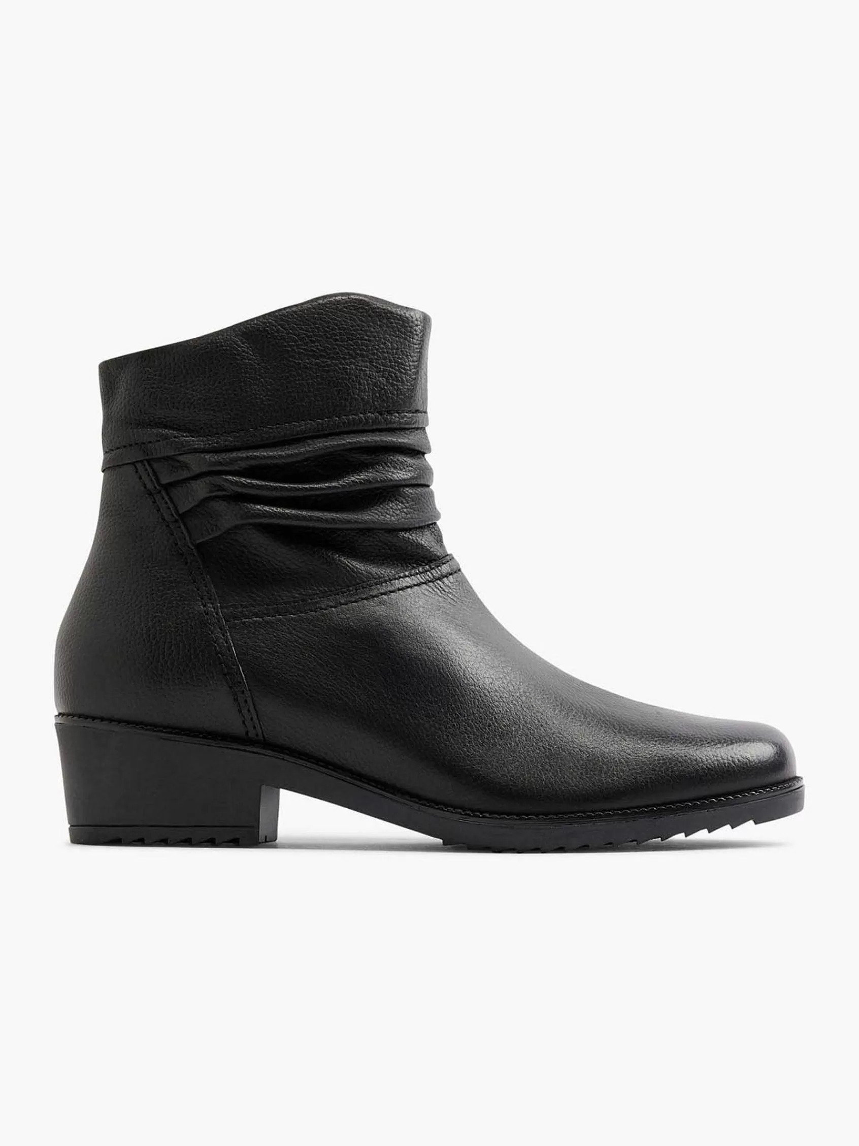 Dames Medicus Enkellaarzen & Boots-Zwarte Leren Comfort Enkellaars