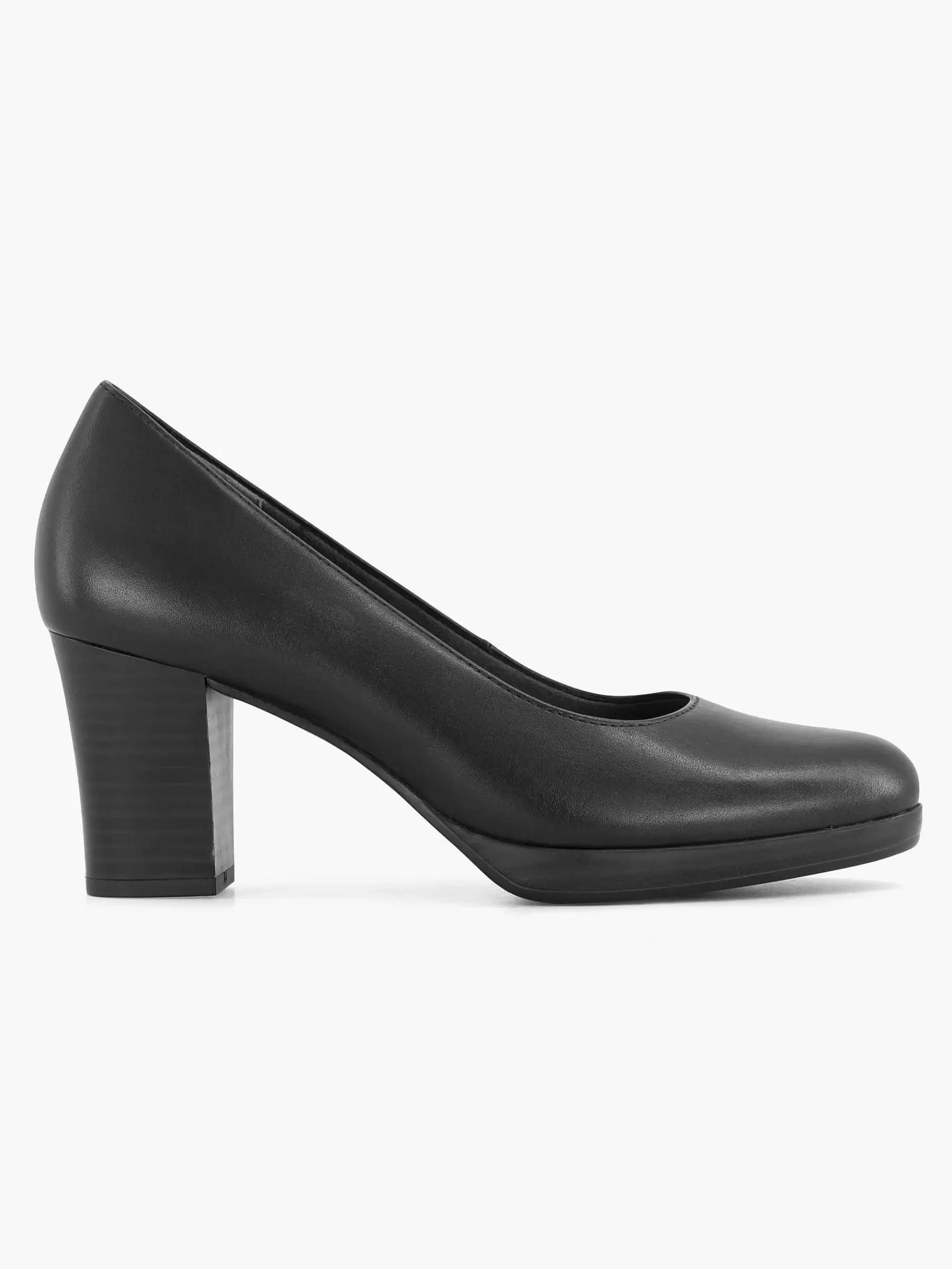 Dames Medicus Comfort Schoenen-Zwarte Leren Comfort Pump