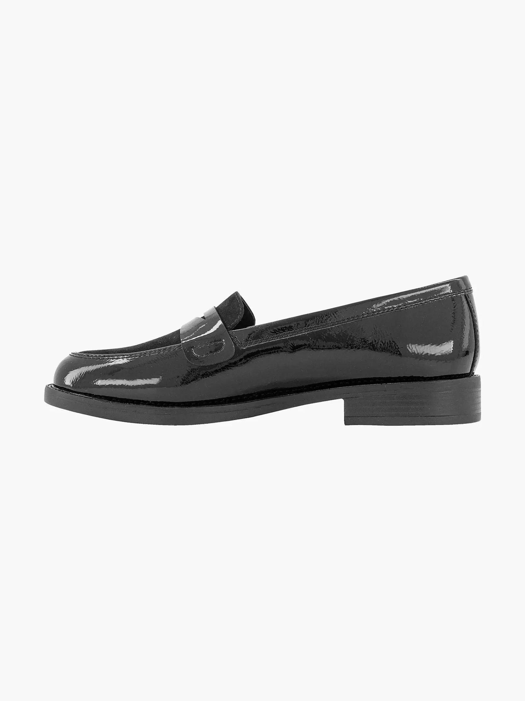 Dames Graceland Instappers-Zwarte Loafer Lak