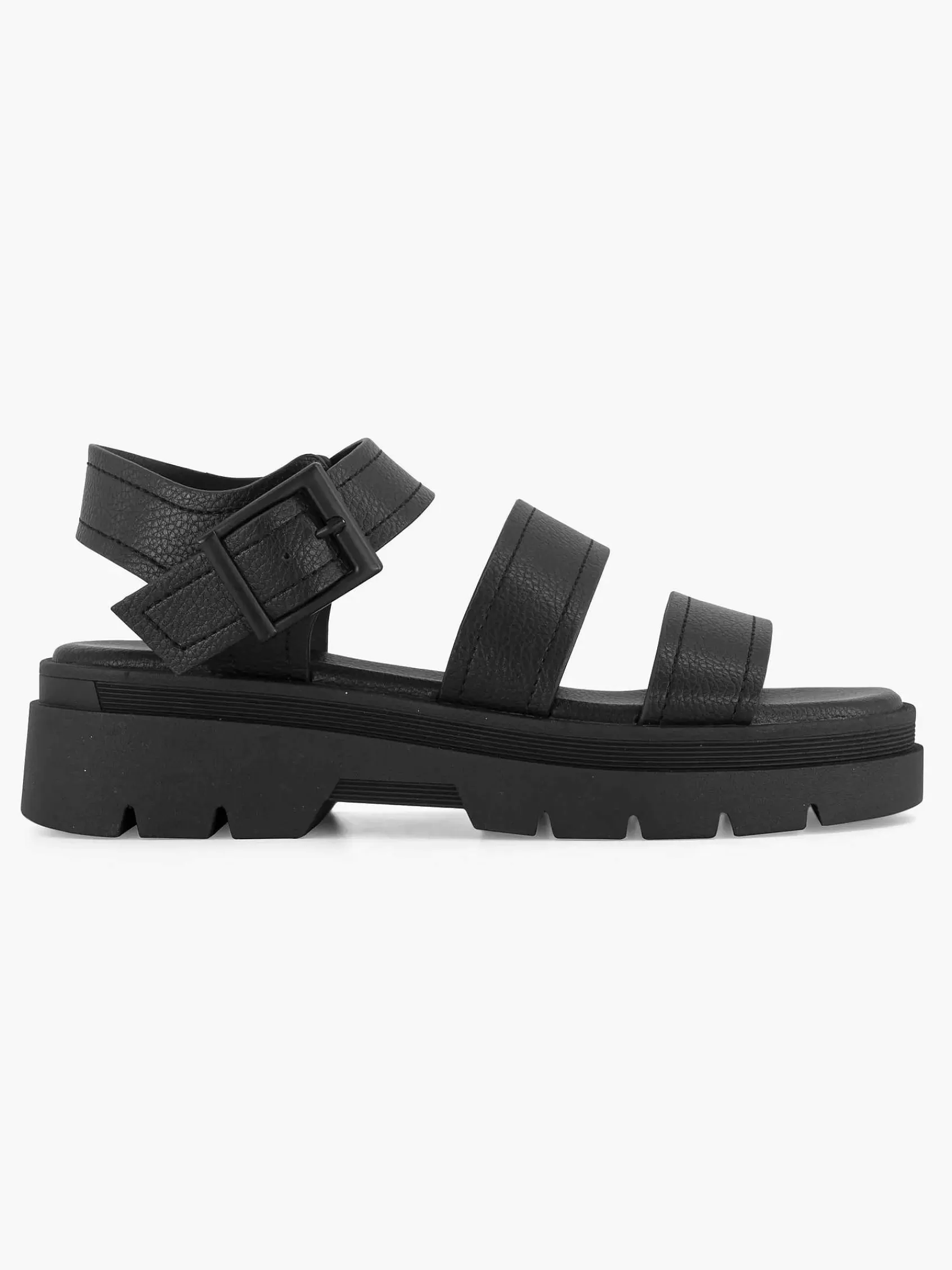 Dames Oxmox Sandalen-Zwarte Platform Sandaal