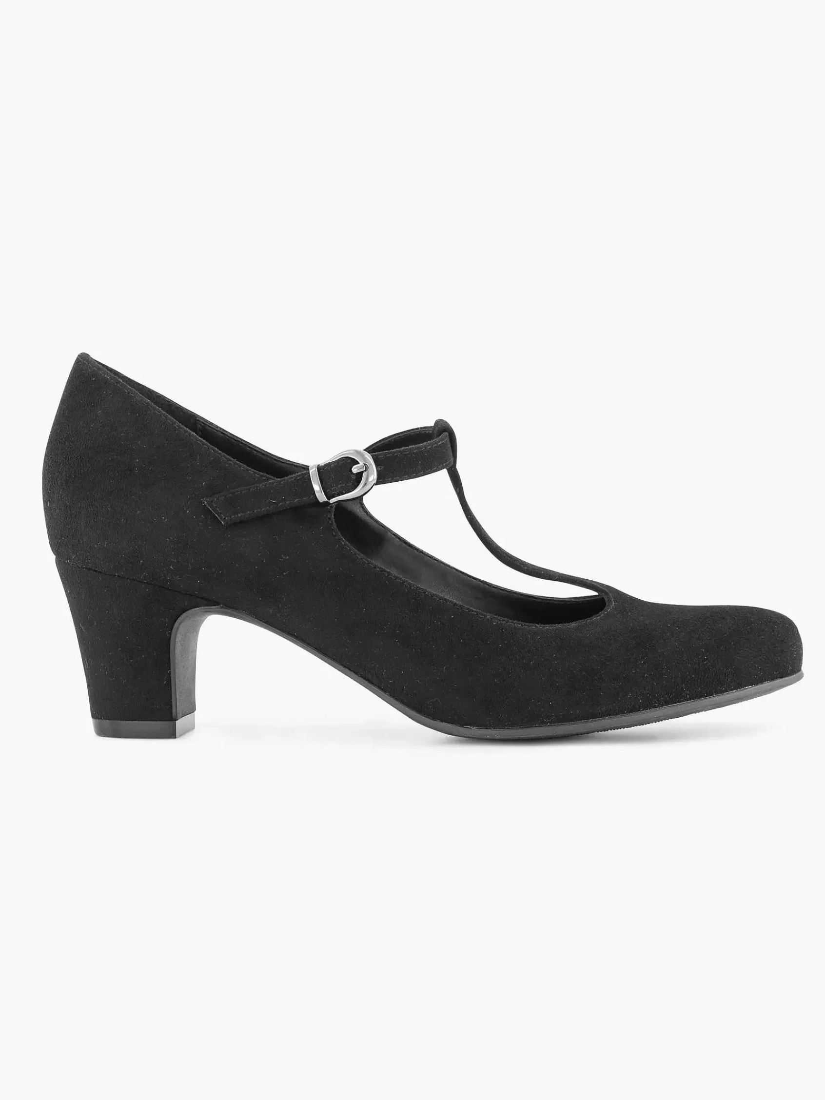 Dames Graceland Hoge Hakken-Zwarte Pump Gesp