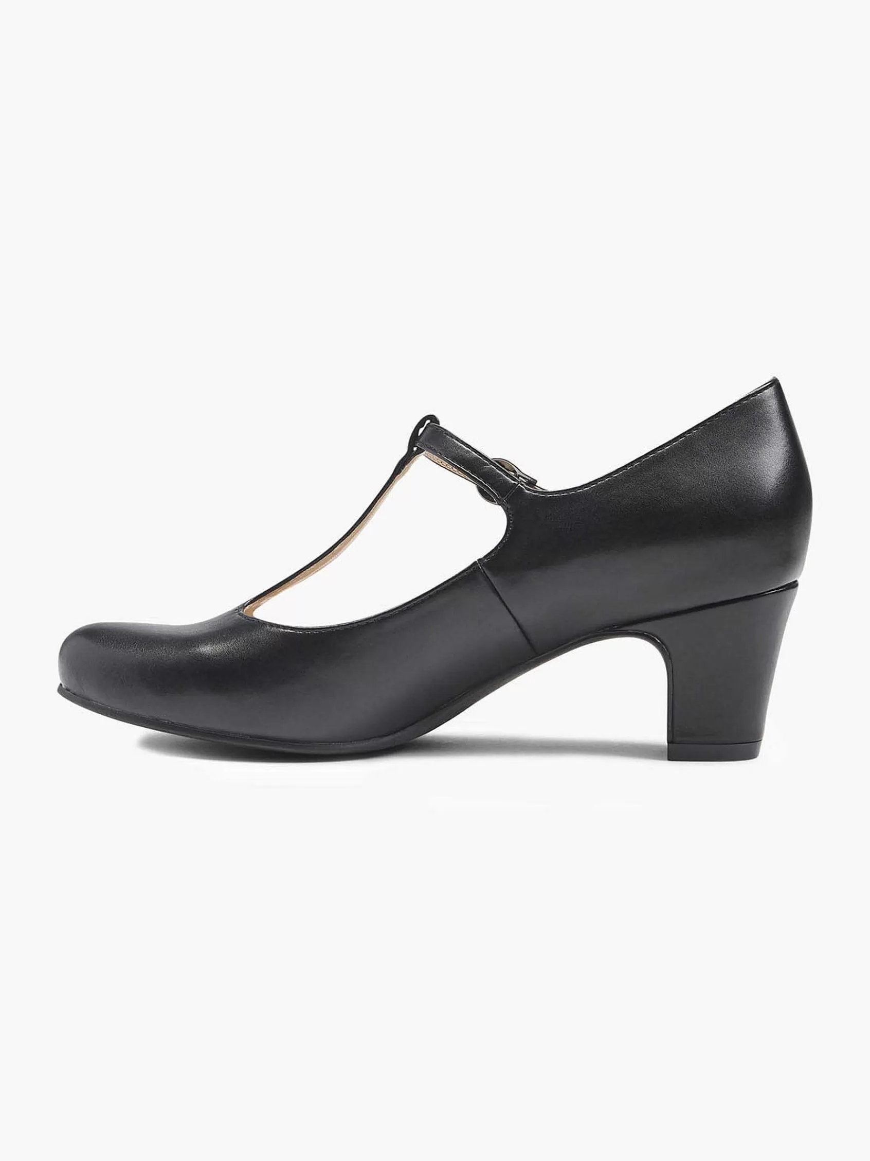 Dames Graceland Hoge Hakken-Zwarte Pump Gesp