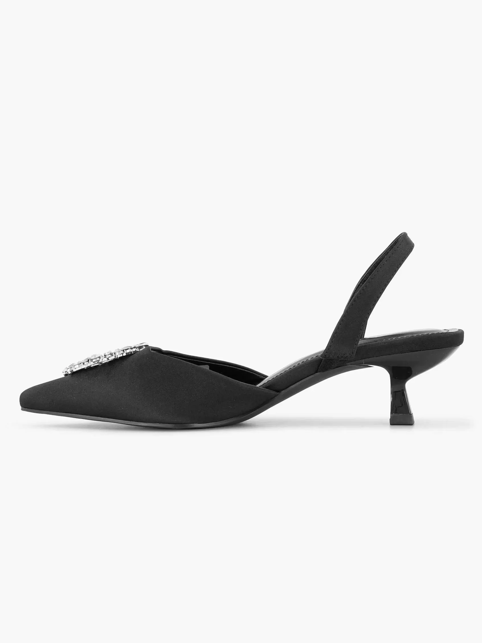 Dames Graceland Pumps-Zwarte Slingback Steentjes